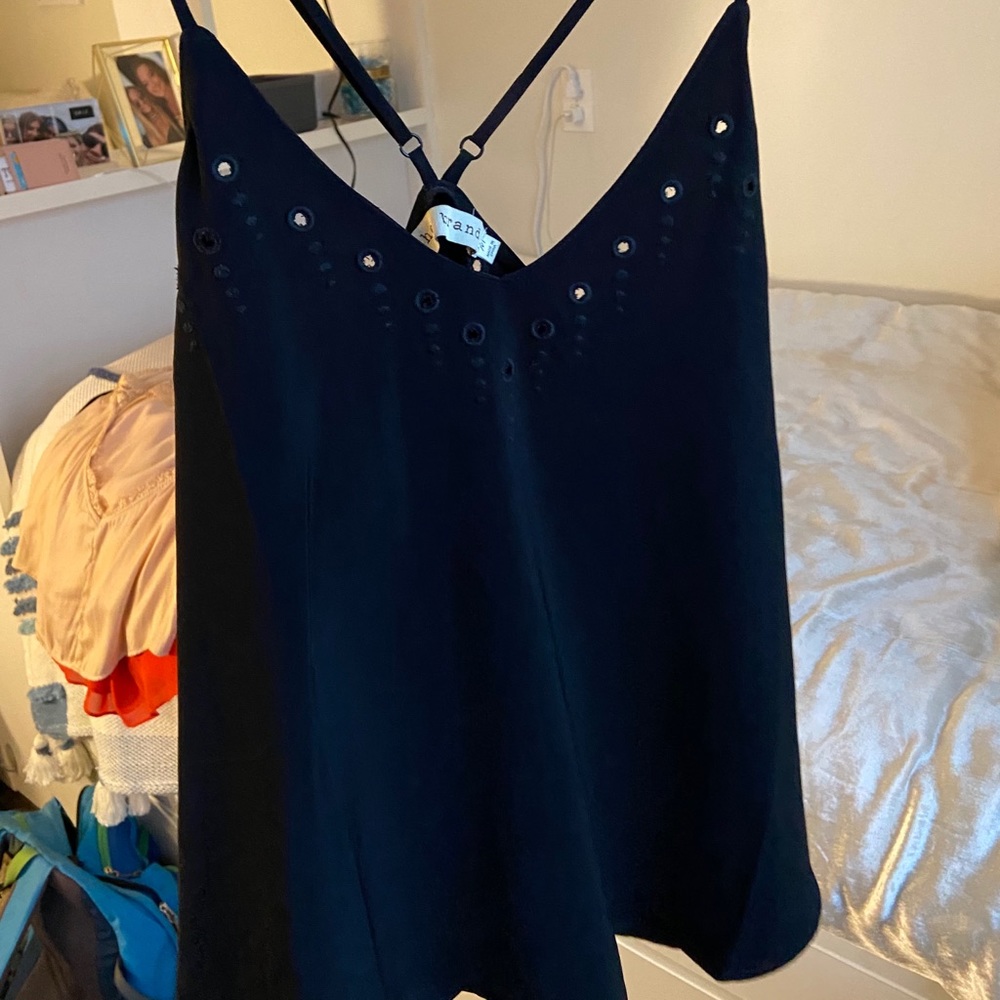 SUPER cute black tank w/ holes @ top.